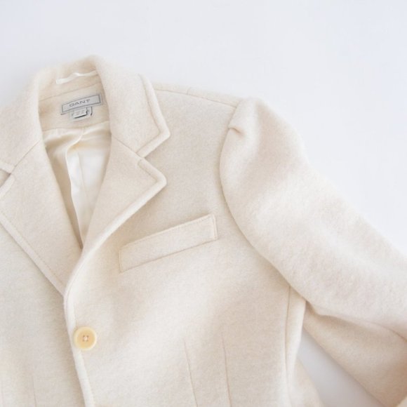 Gant Cream 100% Wool Three Button Blazer Size 6 - Picture 10 of 12